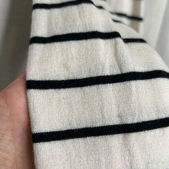 Neiman Marcus Women’s Cashmere Wool Silk Striped Open Front Lace Cardigan Size S - Picture 5 of 15